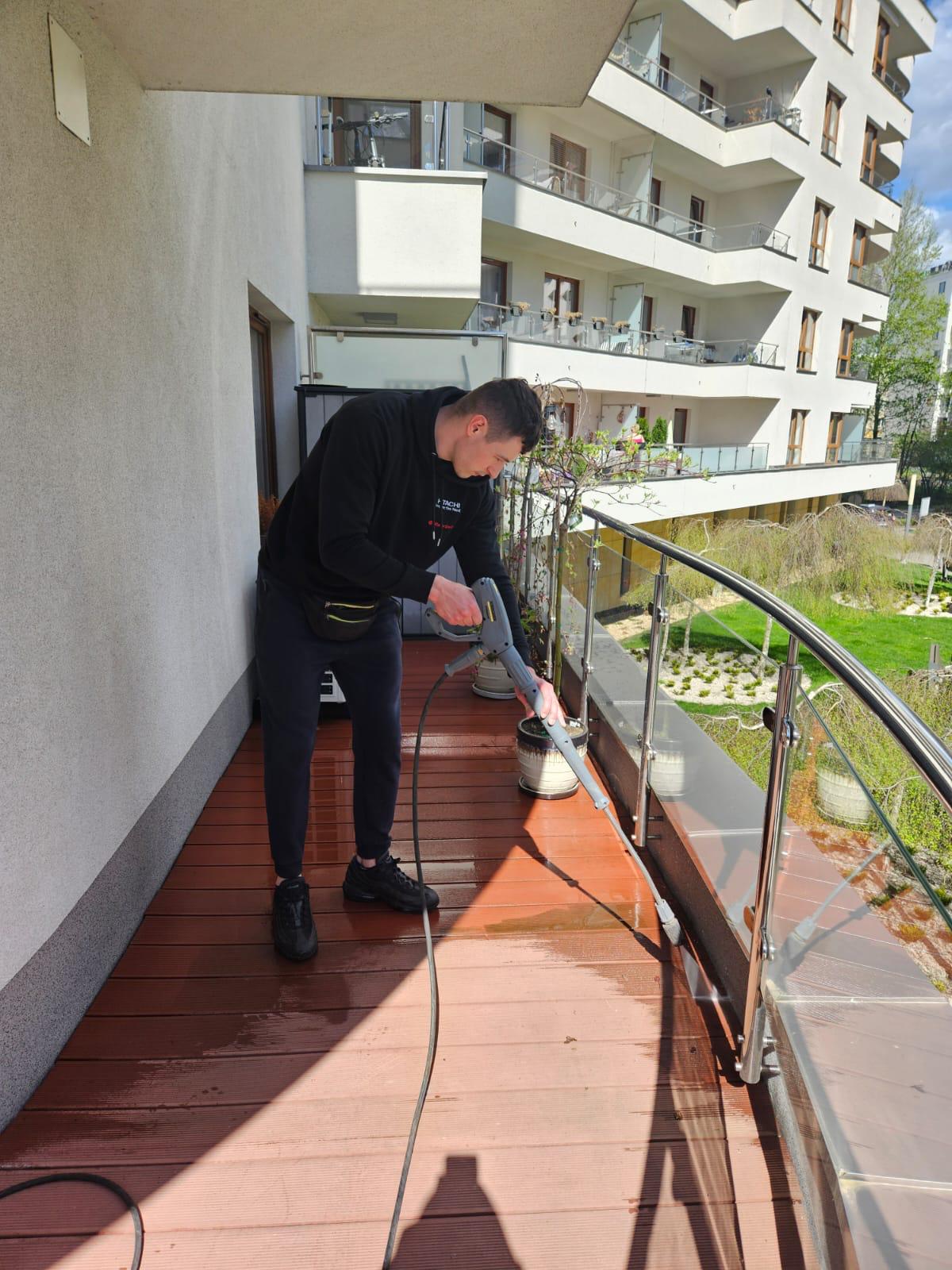 Mycie tarasów i balkonów